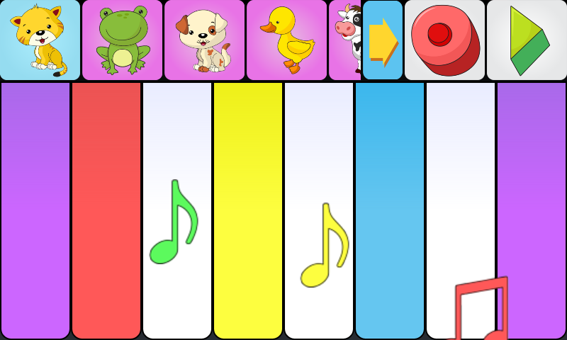 Animal sounds piano for kids - Kidstatic Apps